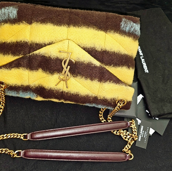 SAINT LAURENT Ysl Small Puffer Bag in Tie Dye  Wool Quilted Small Loulou - Picture 4 of 9